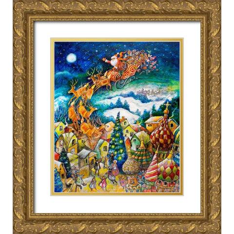 St. Nicholas Gold Ornate Wood Framed Art Print with Double Matting by Bell, Bill