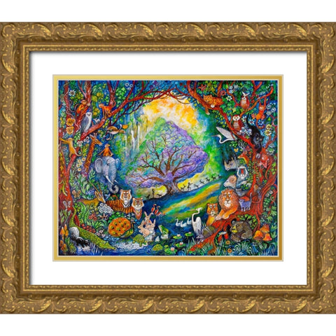 The Tree Gold Ornate Wood Framed Art Print with Double Matting by Bell, Bill
