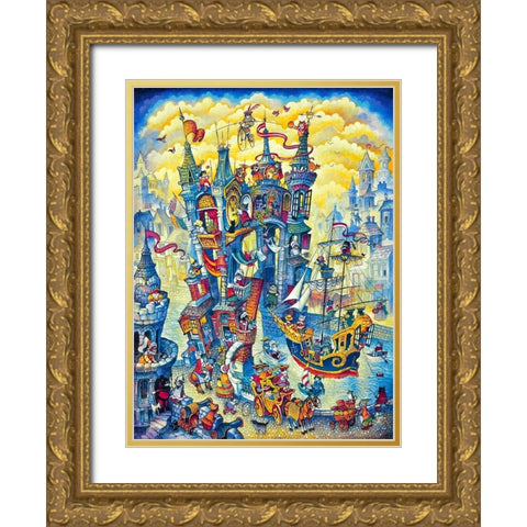 Cats Royale Gold Ornate Wood Framed Art Print with Double Matting by Bell, Bill