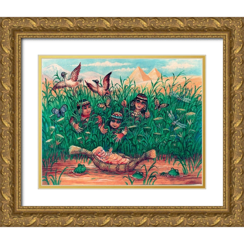 6 Gold Ornate Wood Framed Art Print with Double Matting by Bell, Bill