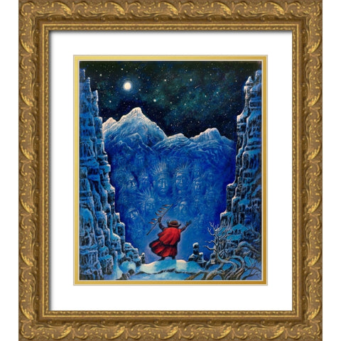 7 Gold Ornate Wood Framed Art Print with Double Matting by Bell, Bill