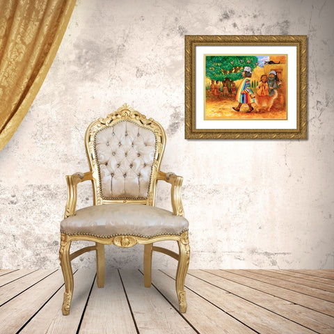 27 Gold Ornate Wood Framed Art Print with Double Matting by Bell, Bill