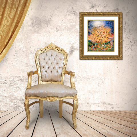 46 Gold Ornate Wood Framed Art Print with Double Matting by Bell, Bill