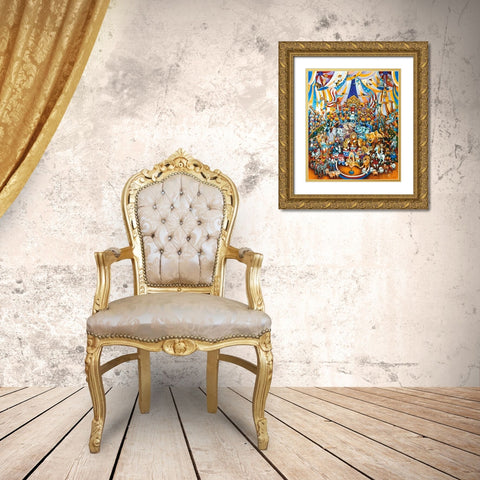 Circus  Gold Ornate Wood Framed Art Print with Double Matting by Bell, Bill