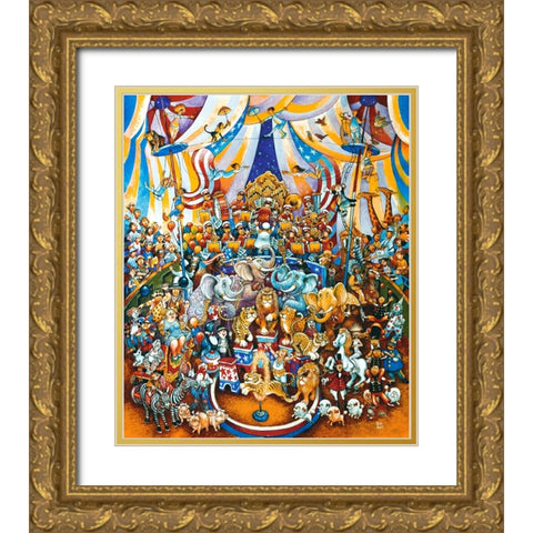 Circus  Gold Ornate Wood Framed Art Print with Double Matting by Bell, Bill