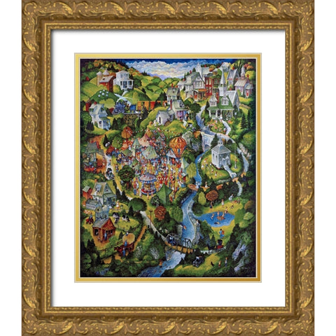 Fair Gold Ornate Wood Framed Art Print with Double Matting by Bell, Bill