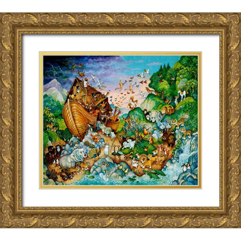 Two By Two Gold Ornate Wood Framed Art Print with Double Matting by Bell, Bill