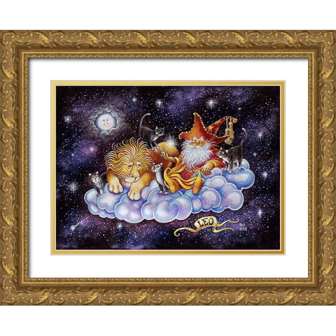 Leo Gold Ornate Wood Framed Art Print with Double Matting by Bell, Bill