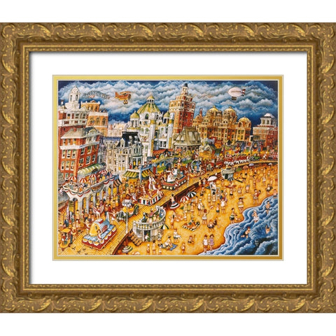 Miss America Parade Gold Ornate Wood Framed Art Print with Double Matting by Bell, Bill