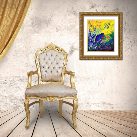 Jonah Gold Ornate Wood Framed Art Print with Double Matting by Bell, Bill
