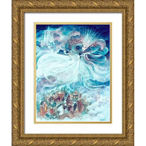 The Snow Queen 2 Gold Ornate Wood Framed Art Print with Double Matting by Bell, Bill