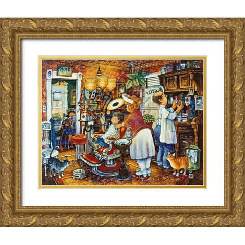 The Dentist Gold Ornate Wood Framed Art Print with Double Matting by Bell, Bill