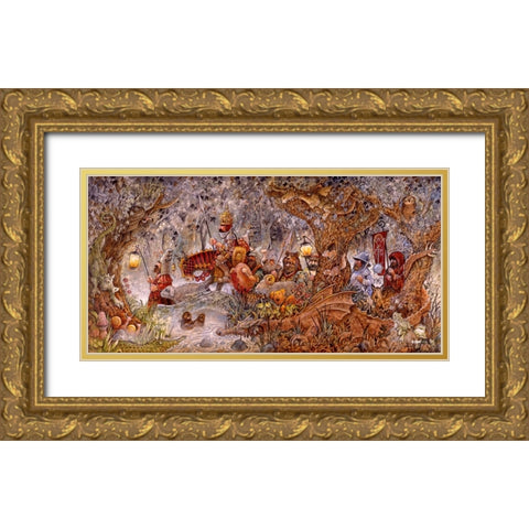 In Search Of The Dragon Gold Ornate Wood Framed Art Print with Double Matting by Bell, Bill