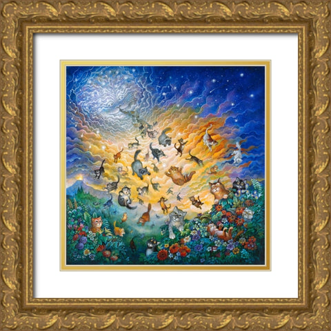 The Creation Of Cats Gold Ornate Wood Framed Art Print with Double Matting by Bell, Bill