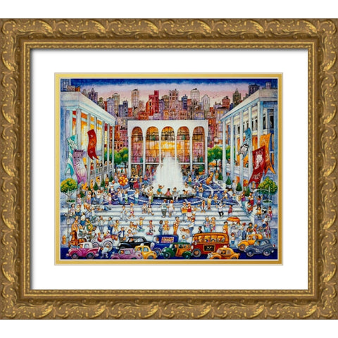 Lincoln Center Gold Ornate Wood Framed Art Print with Double Matting by Bell, Bill
