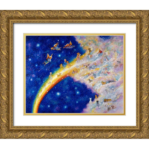 Rainbow Bridge Gold Ornate Wood Framed Art Print with Double Matting by Bell, Bill