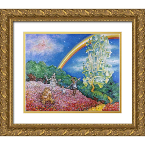 Emerald City Gold Ornate Wood Framed Art Print with Double Matting by Bell, Bill