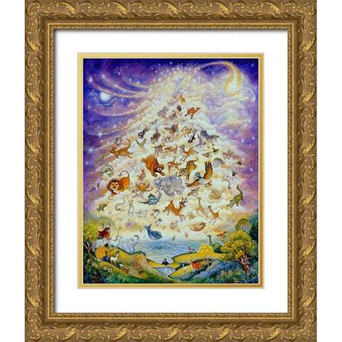 Genesis Gold Ornate Wood Framed Art Print with Double Matting by Bell, Bill