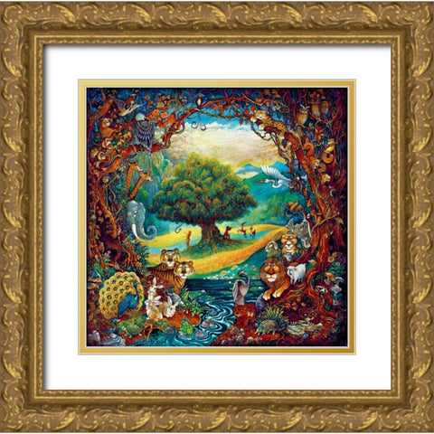 Paradise 2 Gold Ornate Wood Framed Art Print with Double Matting by Bell, Bill