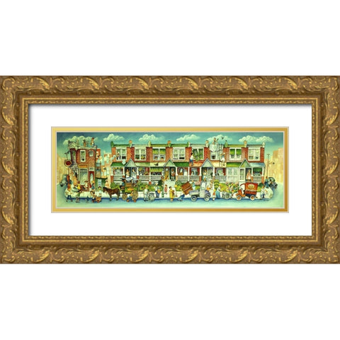 Addison Street Gold Ornate Wood Framed Art Print with Double Matting by Bell, Bill