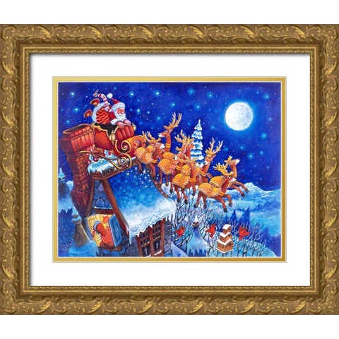 Night B4 B Gold Ornate Wood Framed Art Print with Double Matting by Bell, Bill