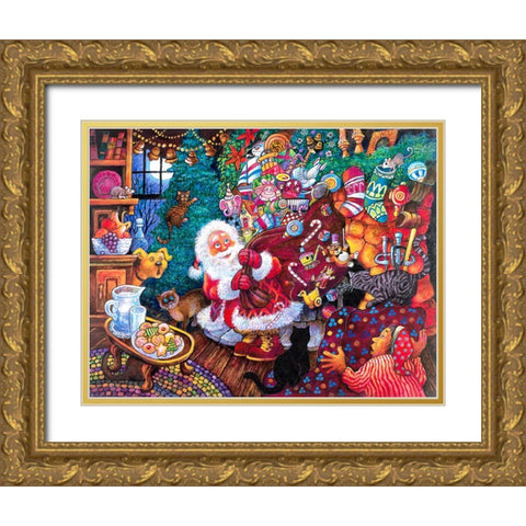 Night B4 C Gold Ornate Wood Framed Art Print with Double Matting by Bell, Bill