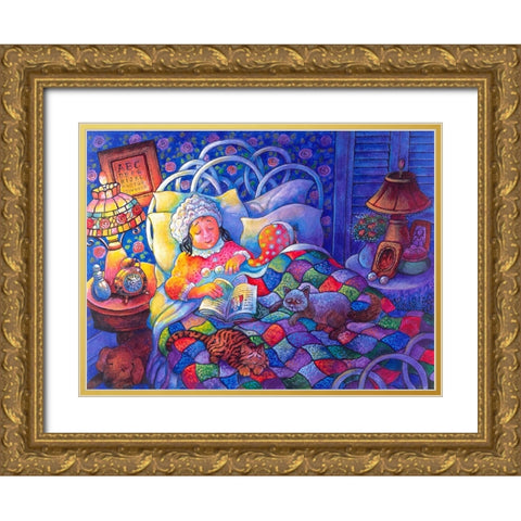 Night B4 G Gold Ornate Wood Framed Art Print with Double Matting by Bell, Bill