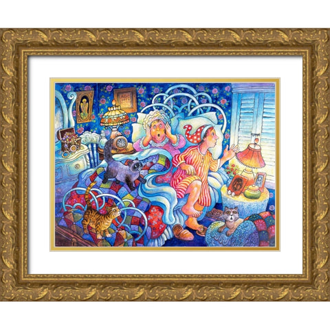 Night B4 H Gold Ornate Wood Framed Art Print with Double Matting by Bell, Bill