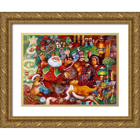 Night B4 J Gold Ornate Wood Framed Art Print with Double Matting by Bell, Bill