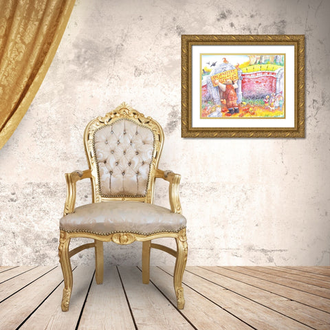 The Selfish Giant #11 Gold Ornate Wood Framed Art Print with Double Matting by Bell, Bill