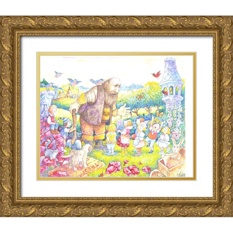 The Selfish Giant #12 Gold Ornate Wood Framed Art Print with Double Matting by Bell, Bill