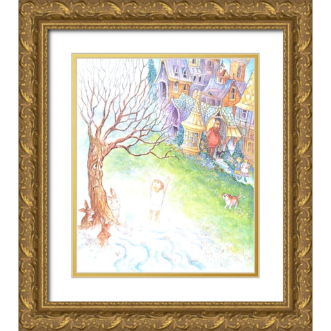 The Selfish Giant #16 Gold Ornate Wood Framed Art Print with Double Matting by Bell, Bill
