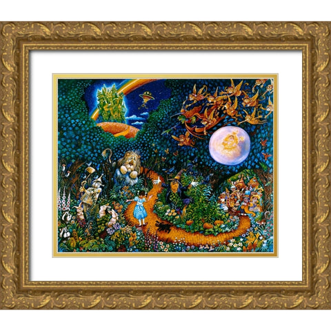 The Land Of Oz Gold Ornate Wood Framed Art Print with Double Matting by Bell, Bill