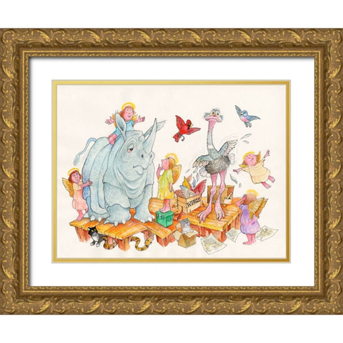 14A Gold Ornate Wood Framed Art Print with Double Matting by Bell, Bill