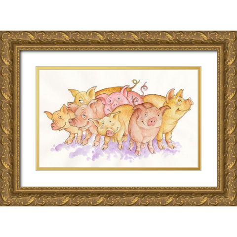 41B Gold Ornate Wood Framed Art Print with Double Matting by Bell, Bill