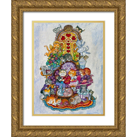 Love Notes Gold Ornate Wood Framed Art Print with Double Matting by Bell, Bill