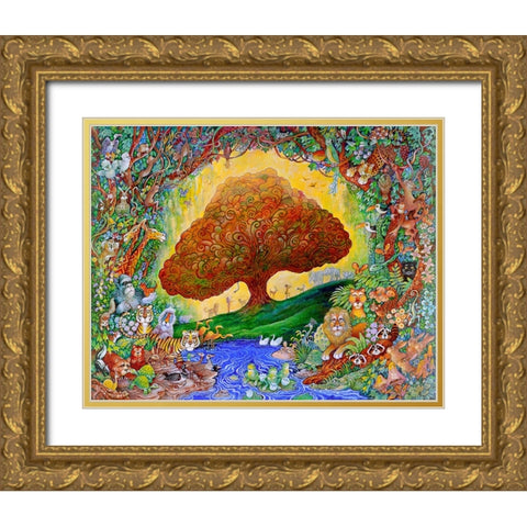 The Tree Gold Ornate Wood Framed Art Print with Double Matting by Bell, Bill