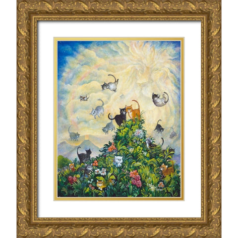 Cat Creation Gold Ornate Wood Framed Art Print with Double Matting by Bell, Bill