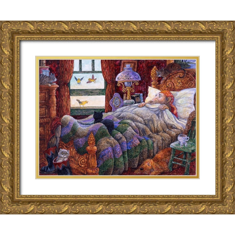 The Selfish Giant #4 Gold Ornate Wood Framed Art Print with Double Matting by Bell, Bill