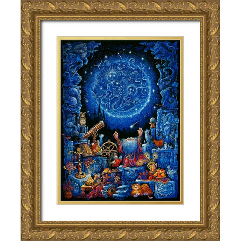 Astrologer 2 Gold Ornate Wood Framed Art Print with Double Matting by Bell, Bill