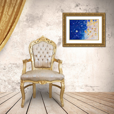 One Starry Day Gold Ornate Wood Framed Art Print with Double Matting by Bell, Bill