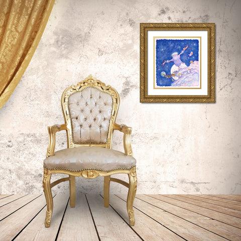 My Stars Said God Gold Ornate Wood Framed Art Print with Double Matting by Bell, Bill