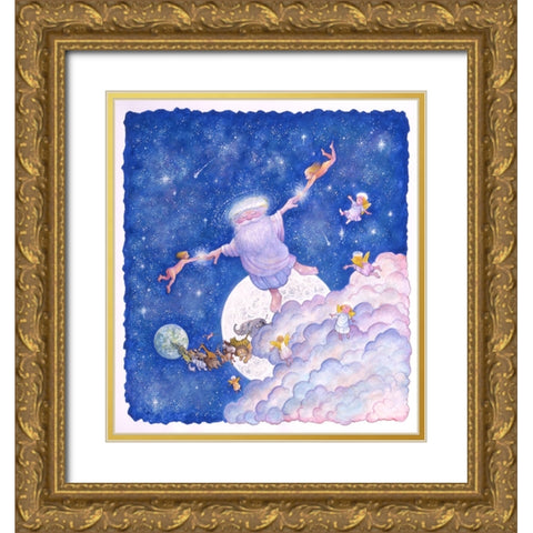 My Stars Said God Gold Ornate Wood Framed Art Print with Double Matting by Bell, Bill