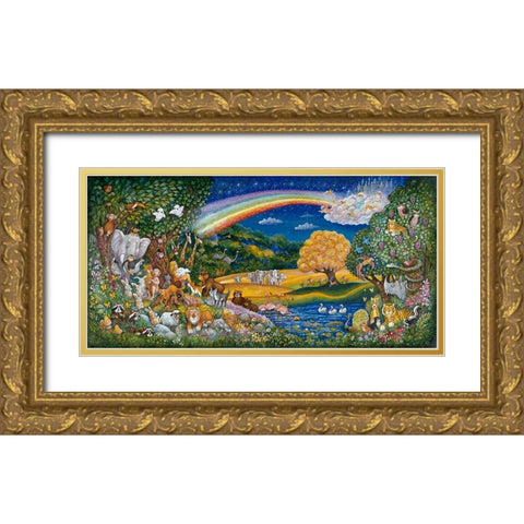 Put Them In The Garden Gold Ornate Wood Framed Art Print with Double Matting by Bell, Bill