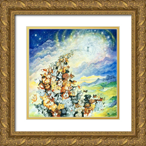 And God Created Dogs 2 Gold Ornate Wood Framed Art Print with Double Matting by Bell, Bill
