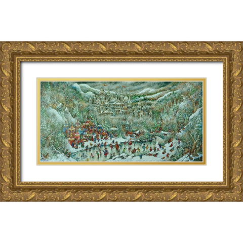 Camelot Gold Ornate Wood Framed Art Print with Double Matting by Bell, Bill