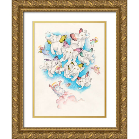 13A Gold Ornate Wood Framed Art Print with Double Matting by Bell, Bill