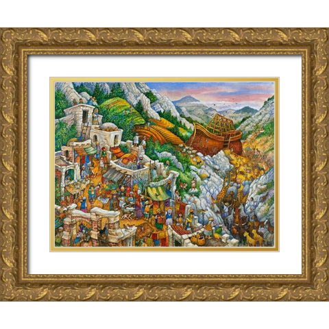 Book Image 13 Gold Ornate Wood Framed Art Print with Double Matting by Bell, Bill