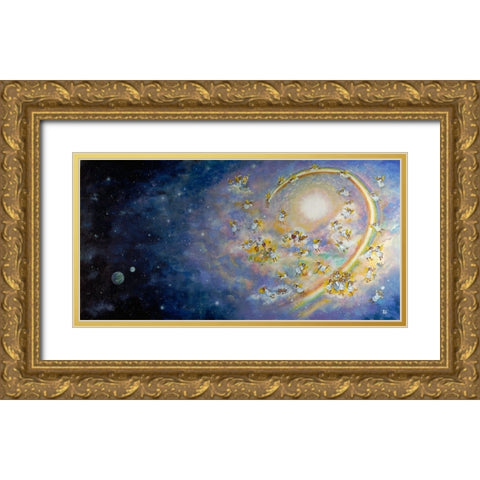 Heaven Gold Ornate Wood Framed Art Print with Double Matting by Bell, Bill