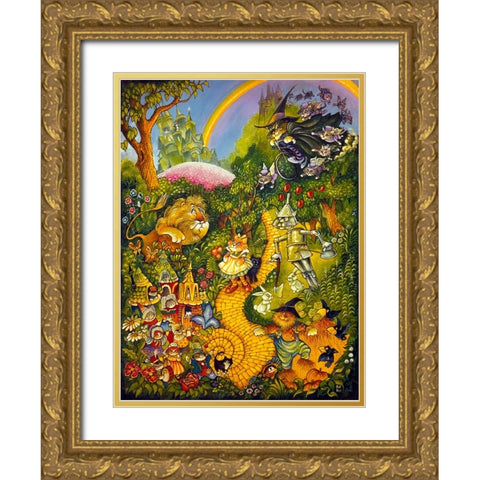 Oz Gold Ornate Wood Framed Art Print with Double Matting by Bell, Bill